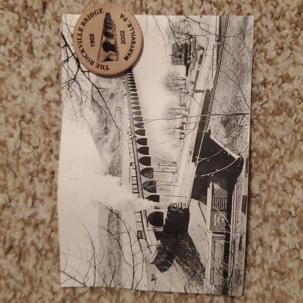 1902 Marysville Bridge rare coin with original picture